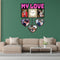 Personalised Photo Frames with Clock for Couple