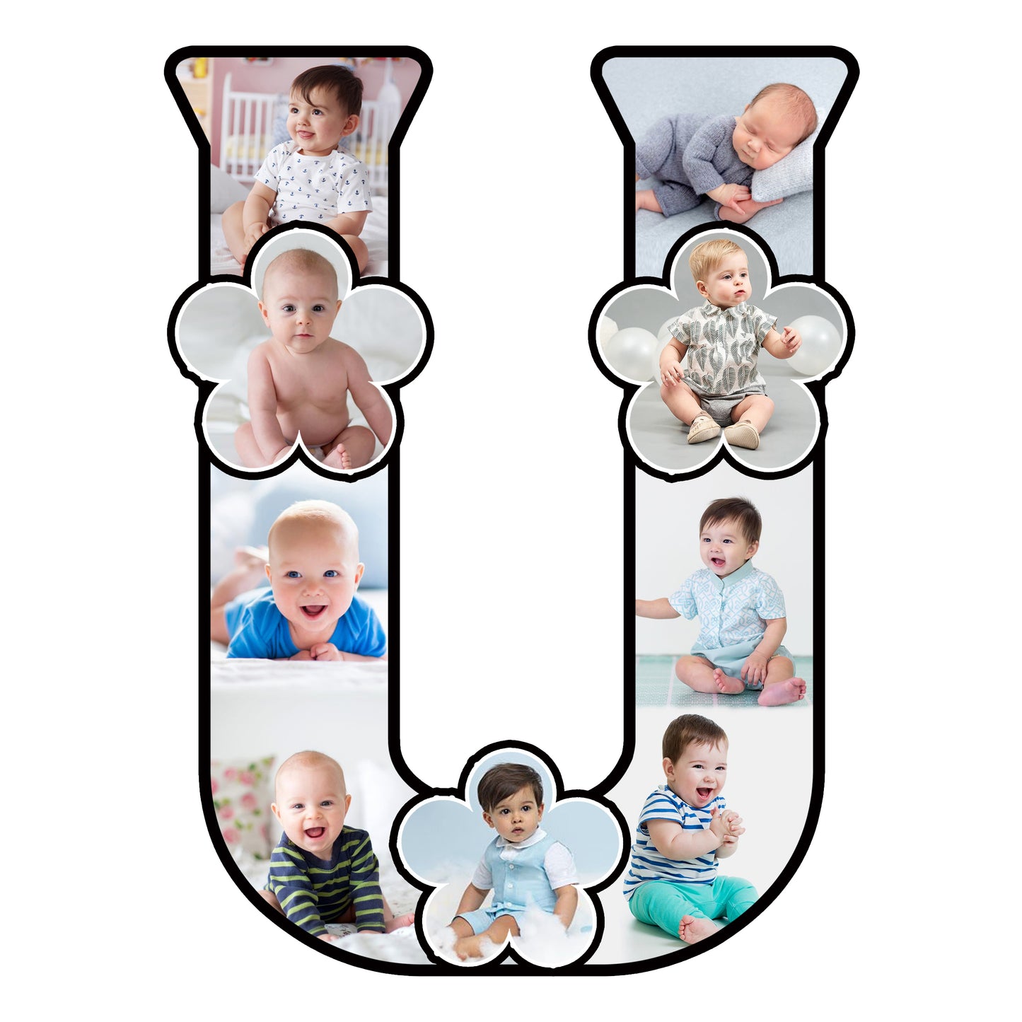 Customised Alphabet Photo Frame ( U Letter )