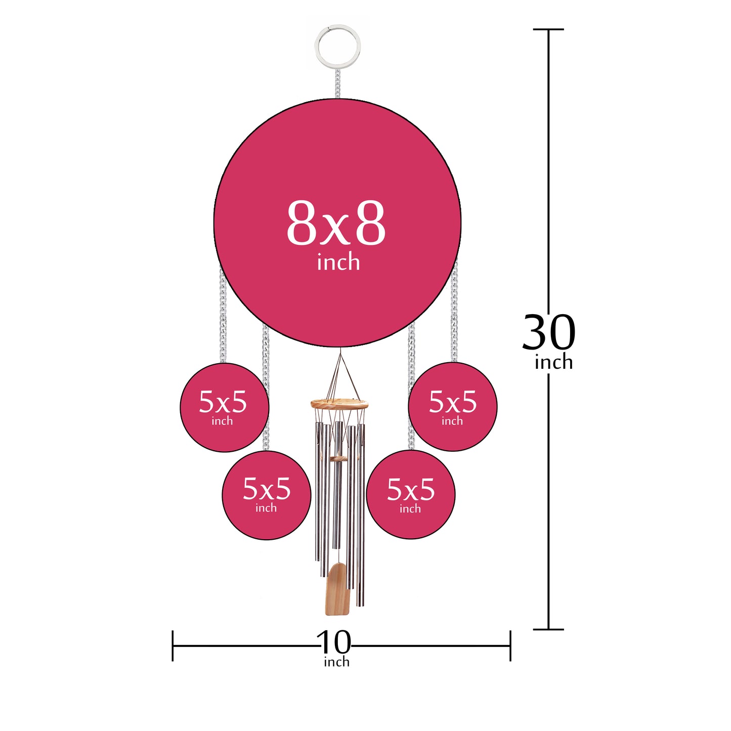 Customised  Wind Chimes with Photos For Birthday And Anniversary