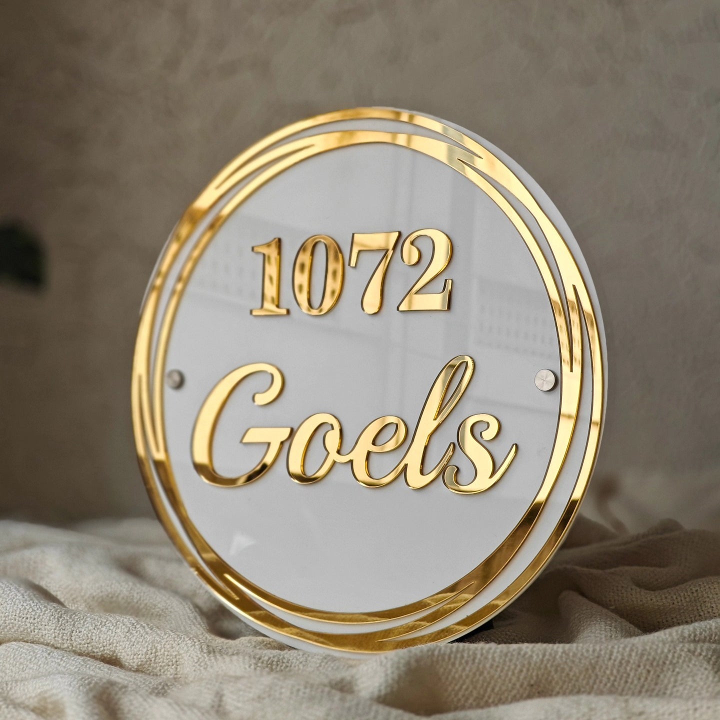 Arcylic Customized Name Plate For House