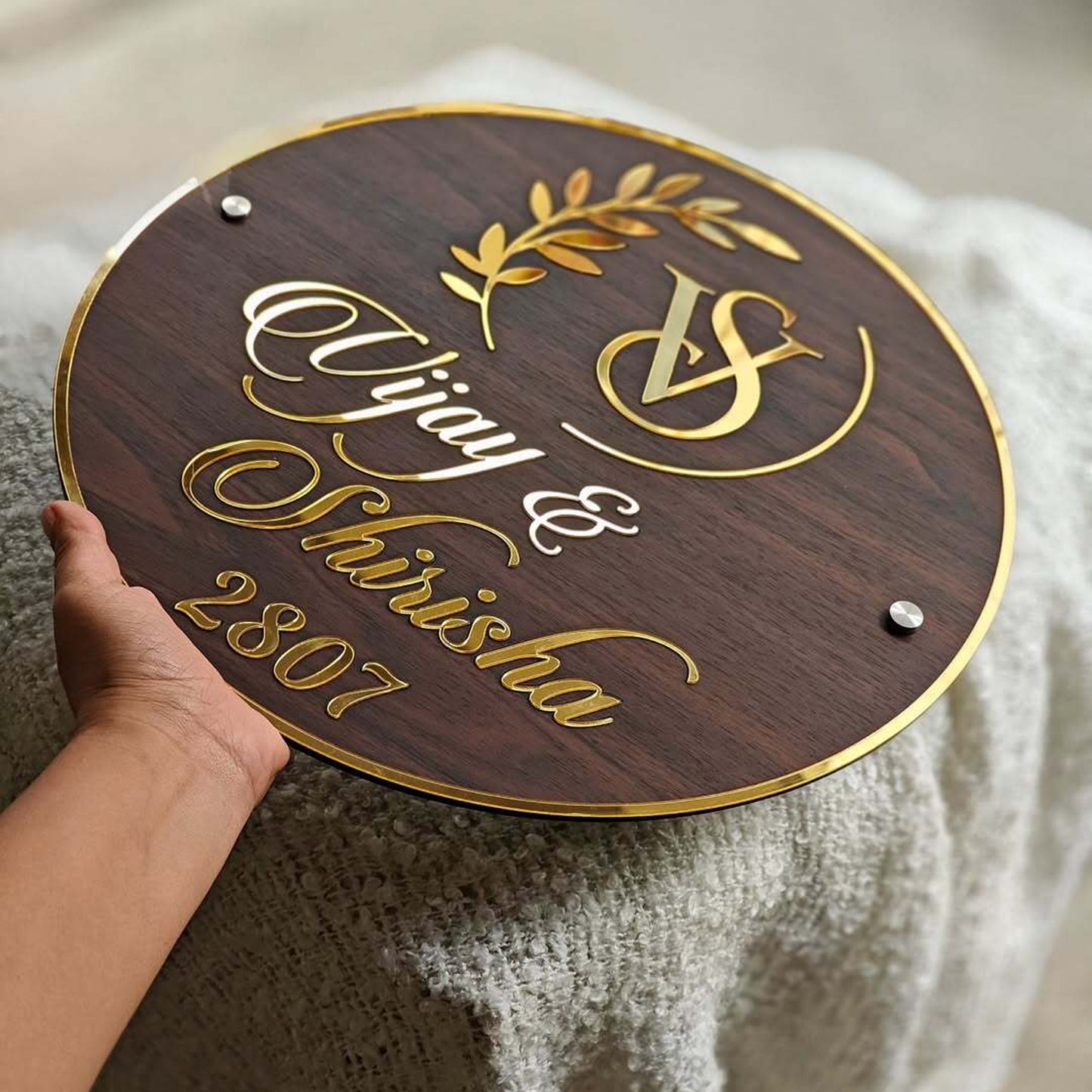 Personalized Arcylic Name Plate For Home Flat, Office and Outdoor