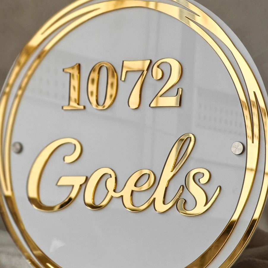 Arcylic Customized Name Plate For House