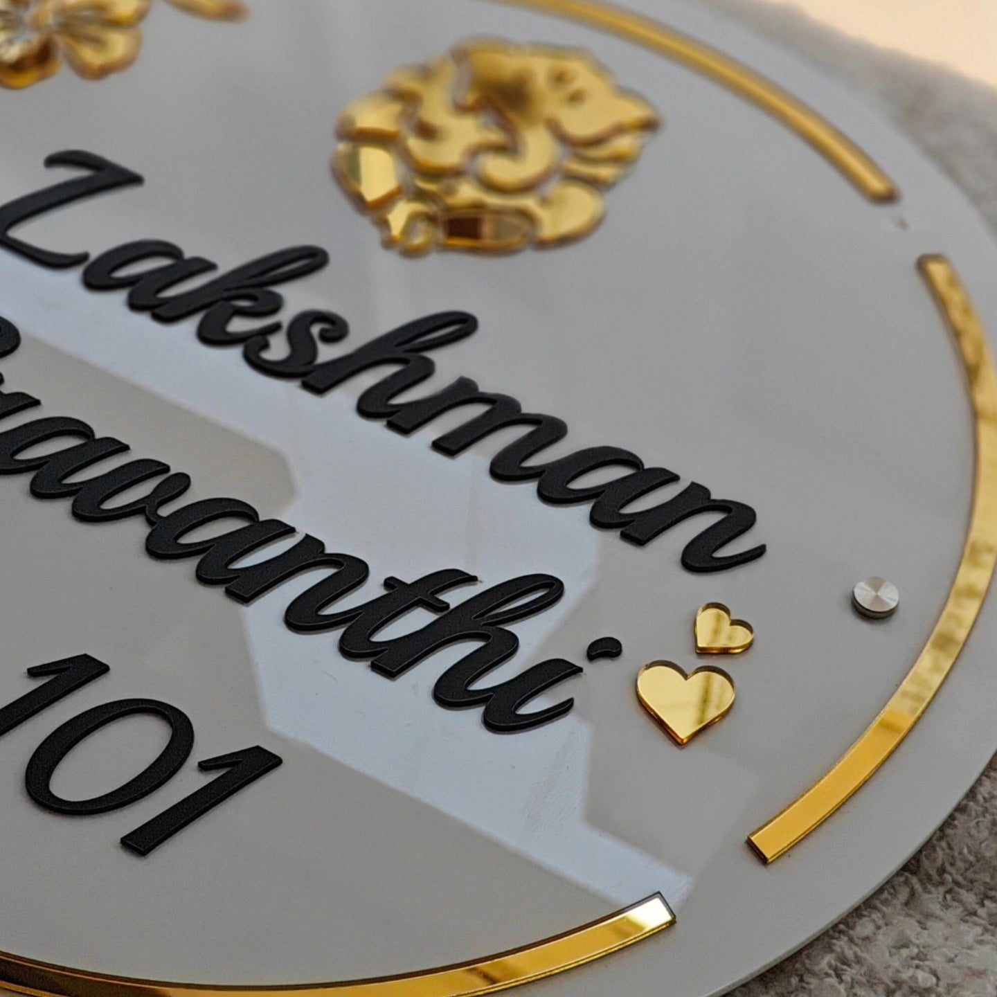 Personalized Arcylic Name Plate For Home