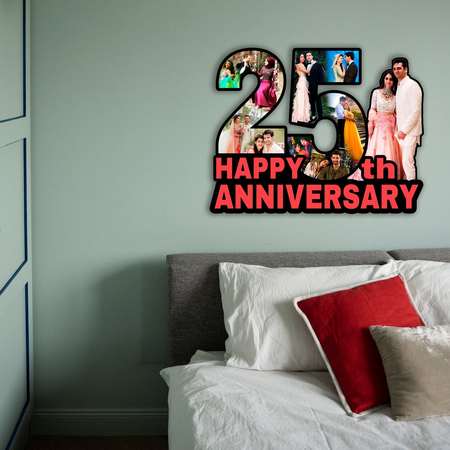 Personalised 25th Anniversary Photo Frames for Couple