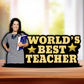 Personalized Photo Frame for World's Best Teacher Theme