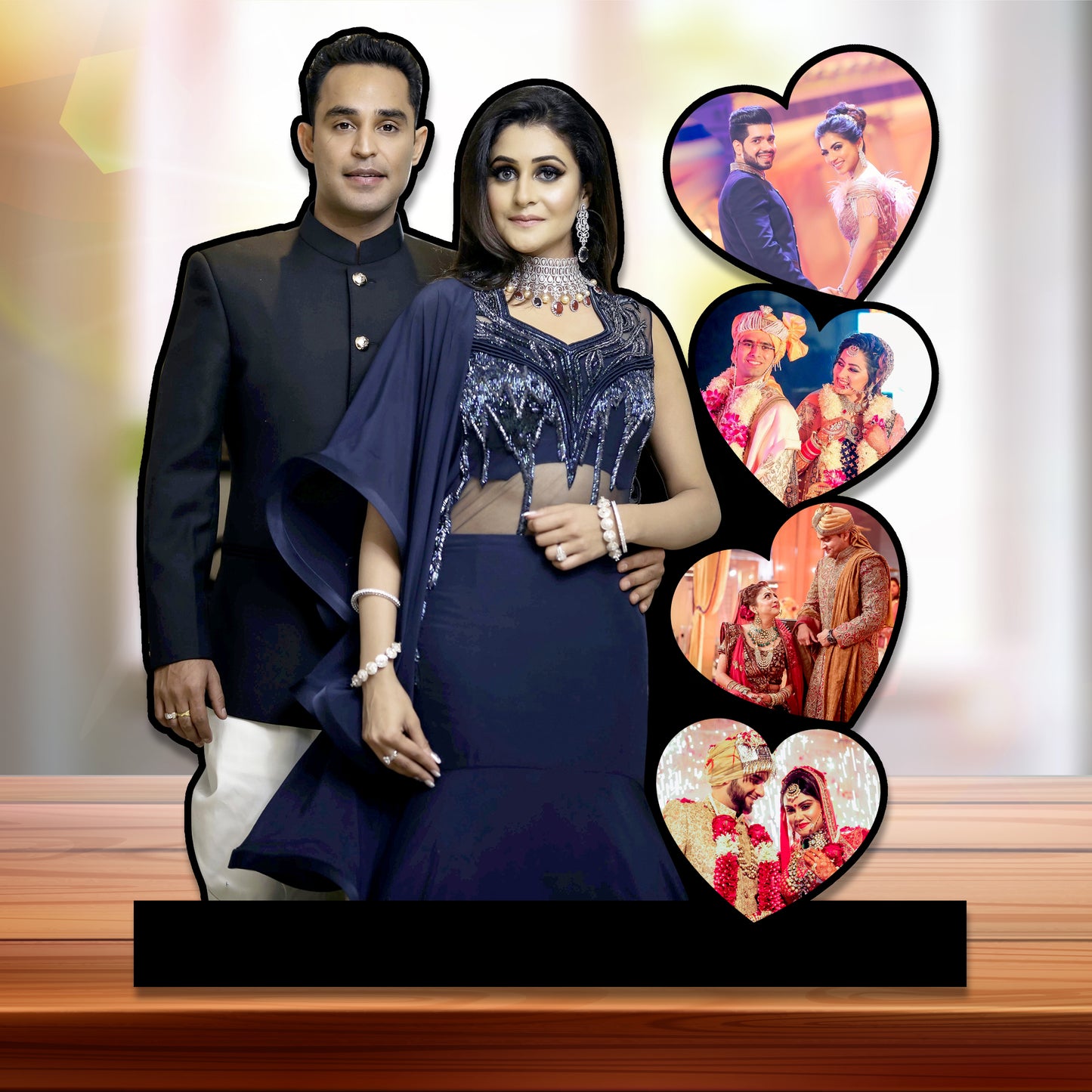 Customized Wooden Photo Frame Gift for Anniversary Birthday