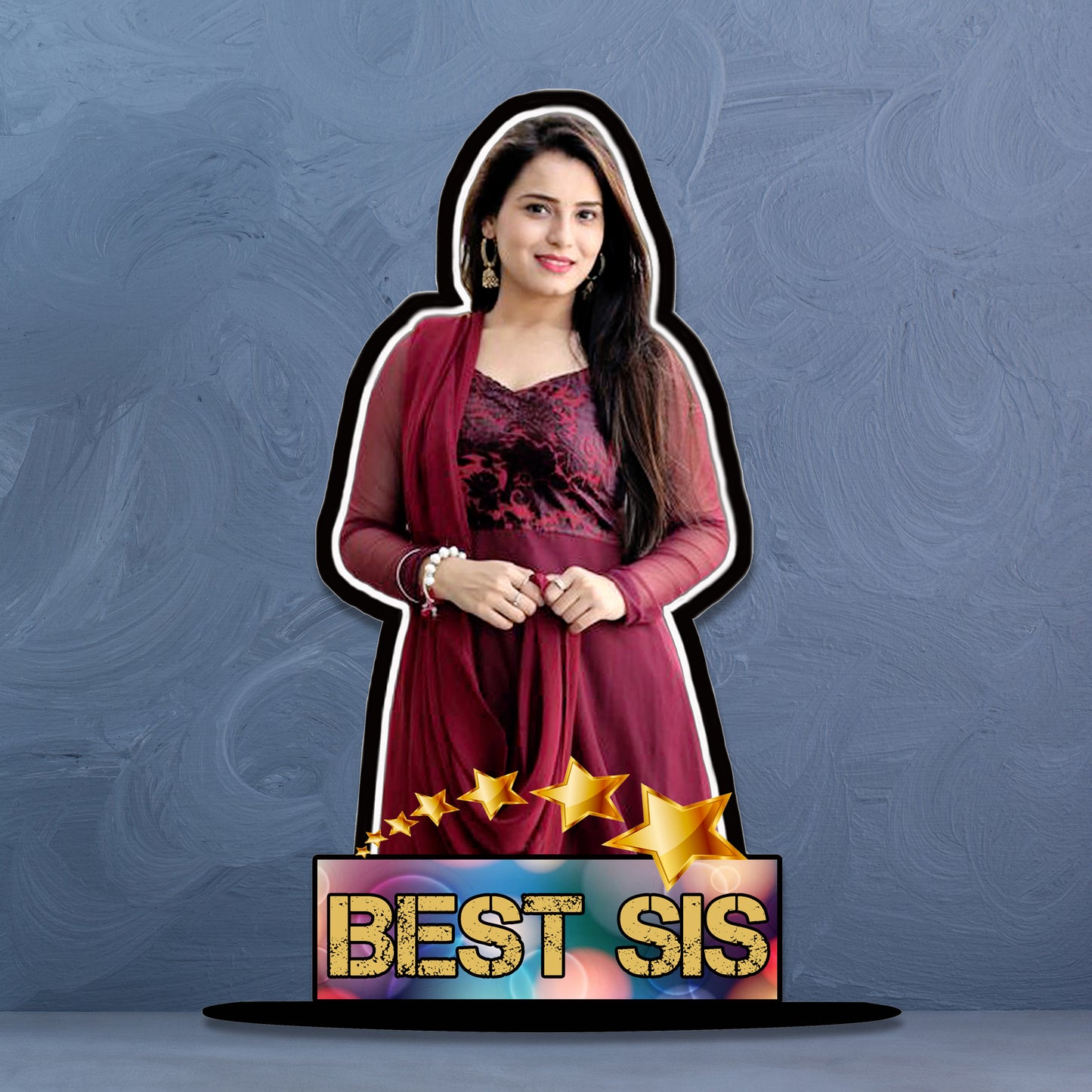 Customized Photo Frame - Gifts Personalised Cutout Photo Frame with Name Collage