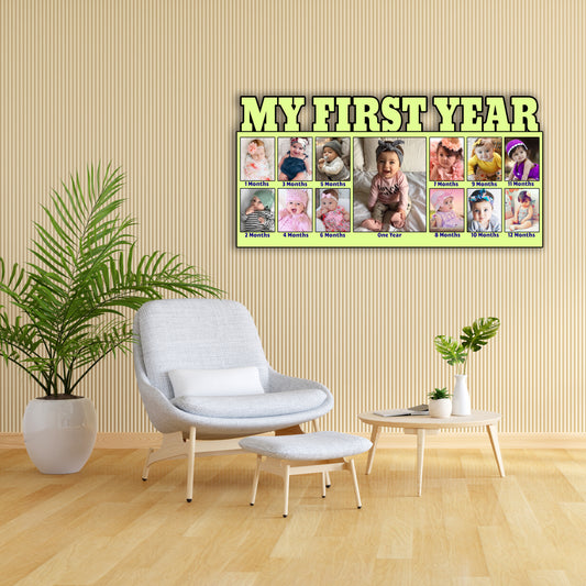 Customised Photo Frame Gift For Baby Boy & Girl My First Year