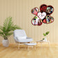 Customized Heart Shape Photo Frame with Clock for Anniversary