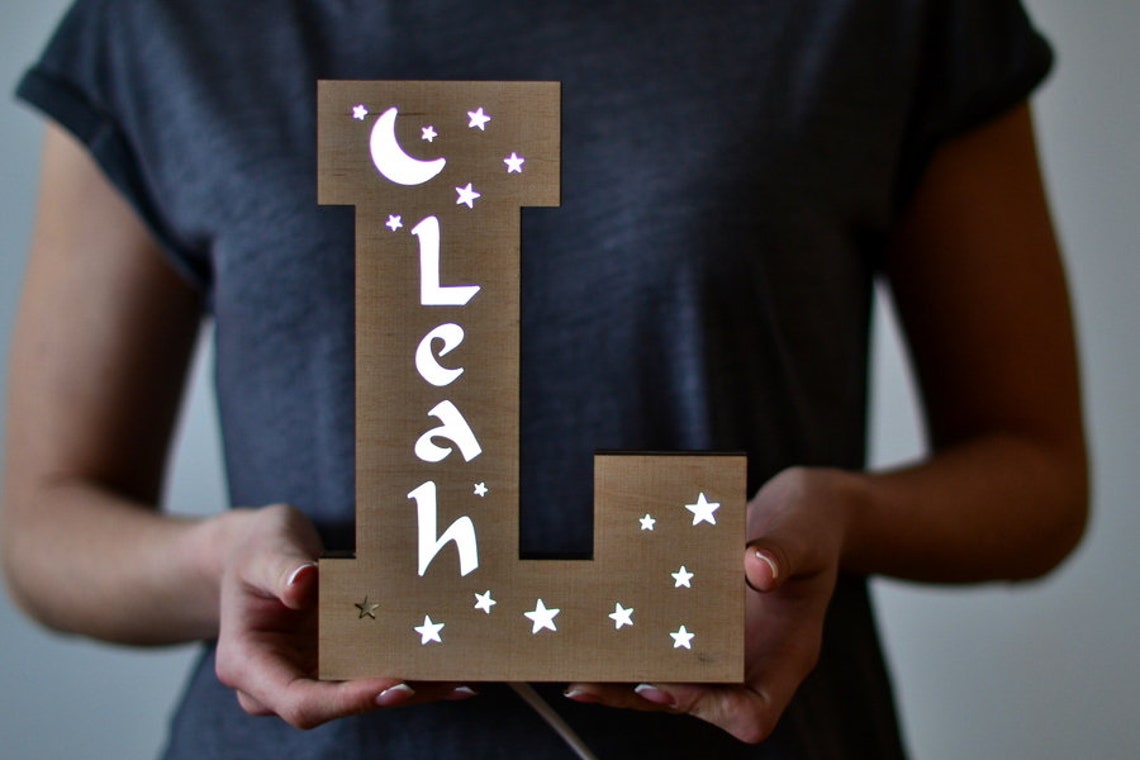 Personalised Birthday Gift For Girlfriend /  Alphabet Lamp For Birthday Gifts