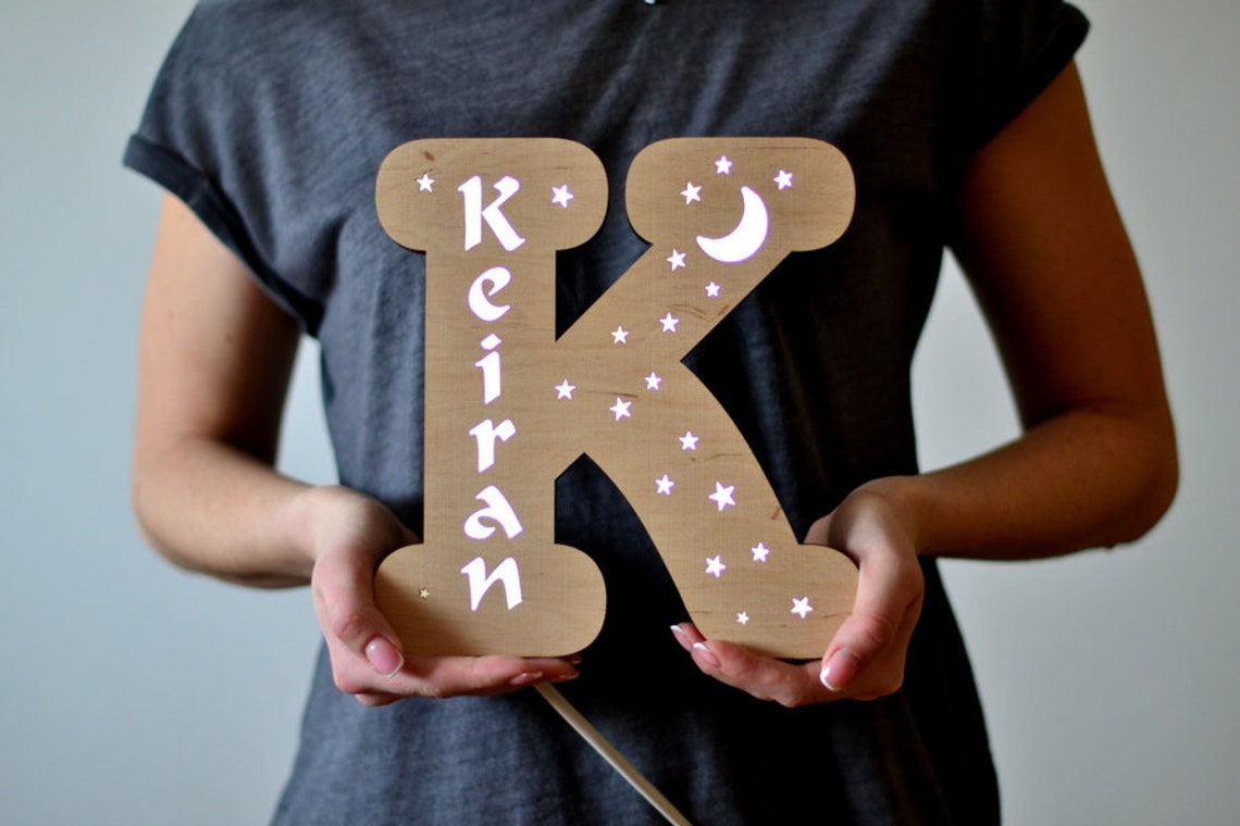 Personalised Alphabet Lamp For Birthday Gifts / Birthday Gift For Girlfriend