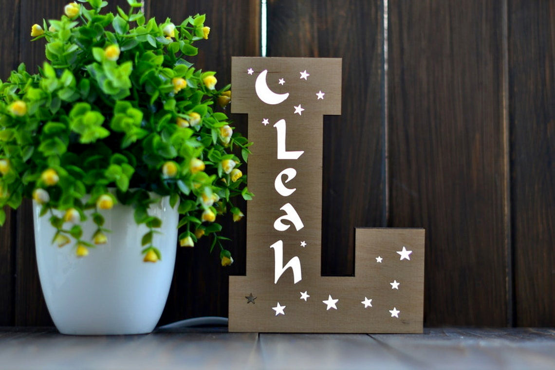 Personalised Birthday Gift For Girlfriend /  Alphabet Lamp For Birthday Gifts