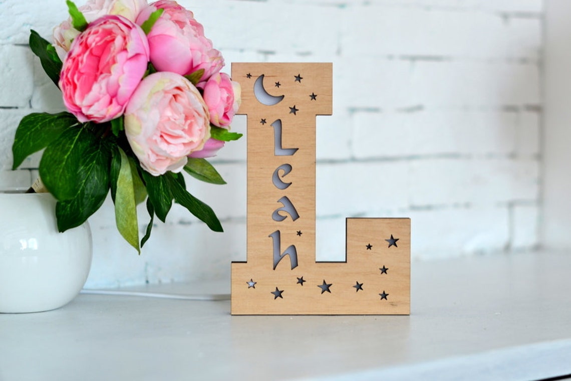 Personalised Birthday Gift For Girlfriend /  Alphabet Lamp For Birthday Gifts
