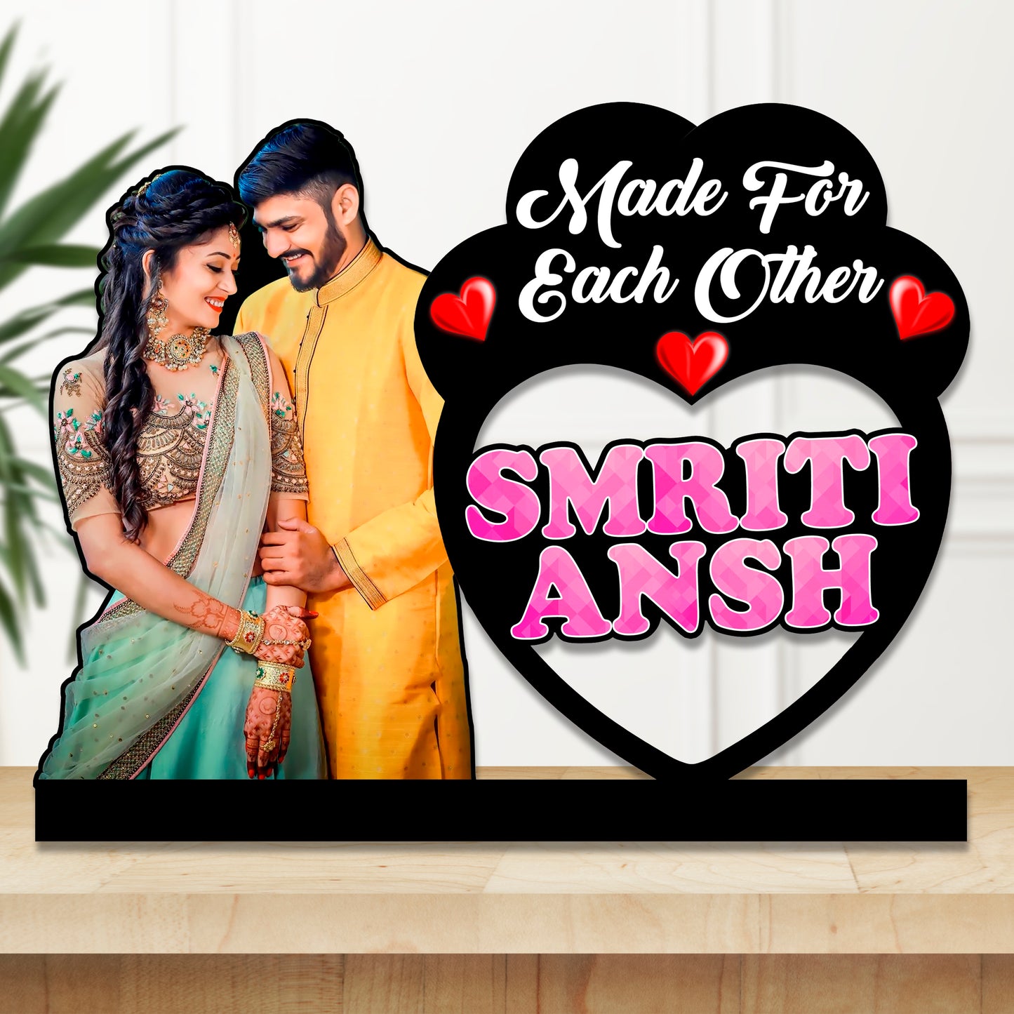 Customised Couple Photo Frame With Name  for Wedding Gift & Anniversary Gifts