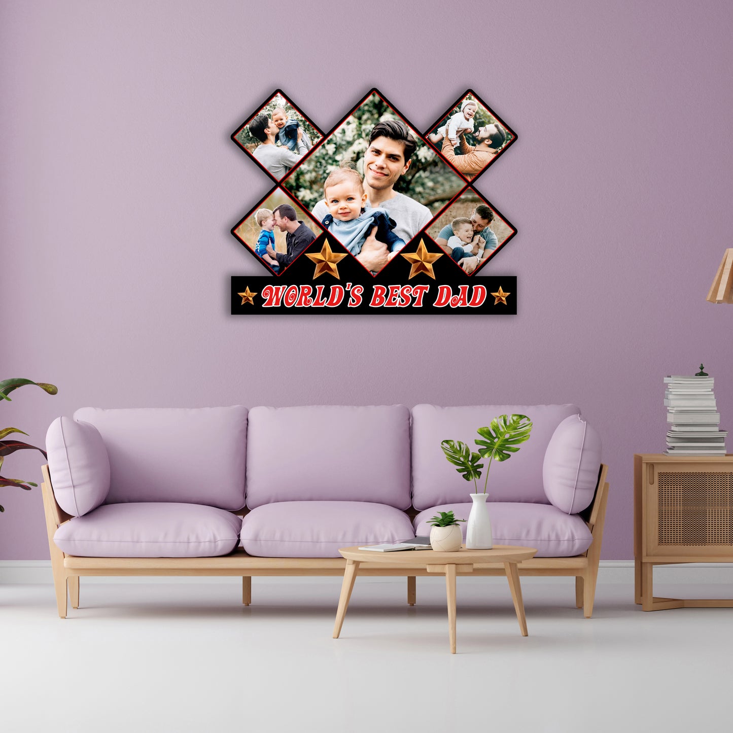 Personalised Photo Picture Frame for Fathers Day / Best Dad Picture Frame