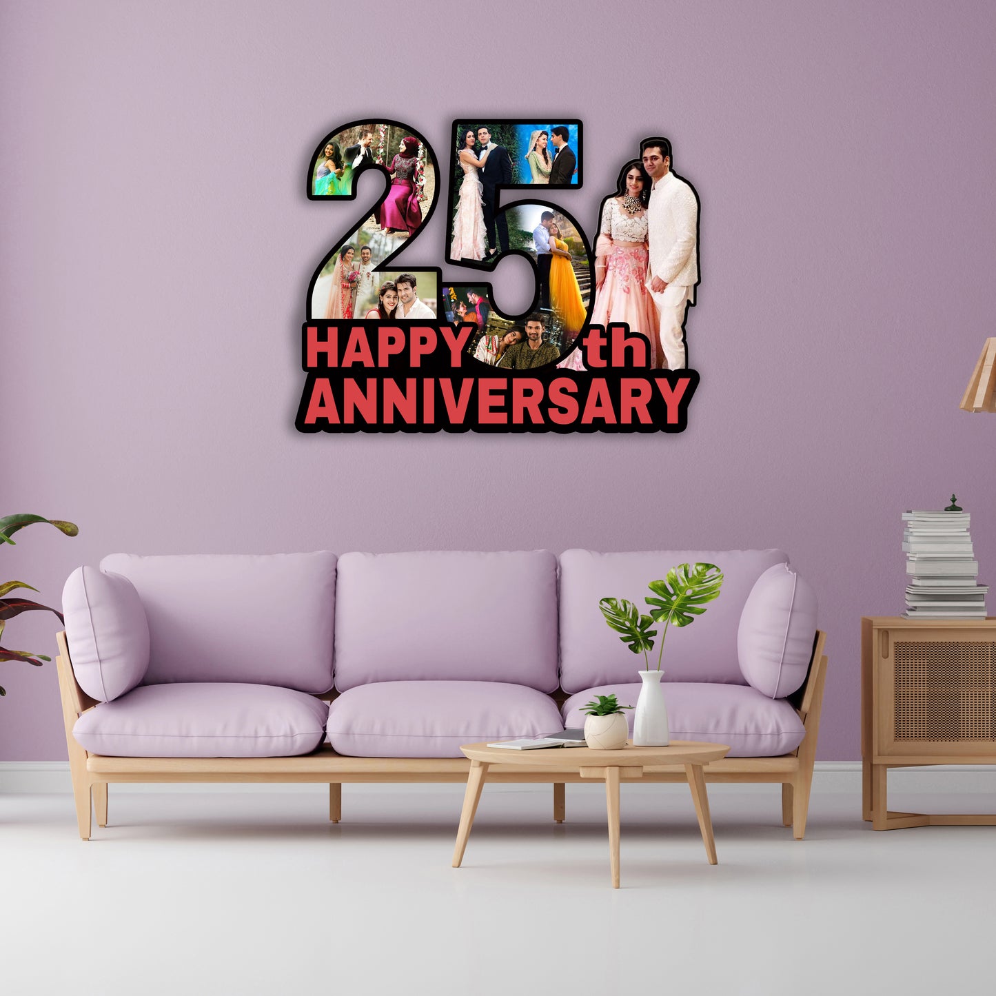 Personalised 25th Anniversary Photo Frames for Couple