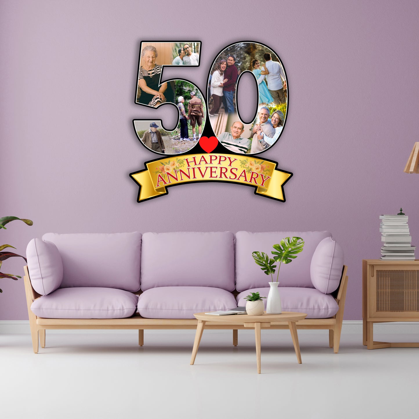 Personalized 50th Happy Anniversary Gift For Family