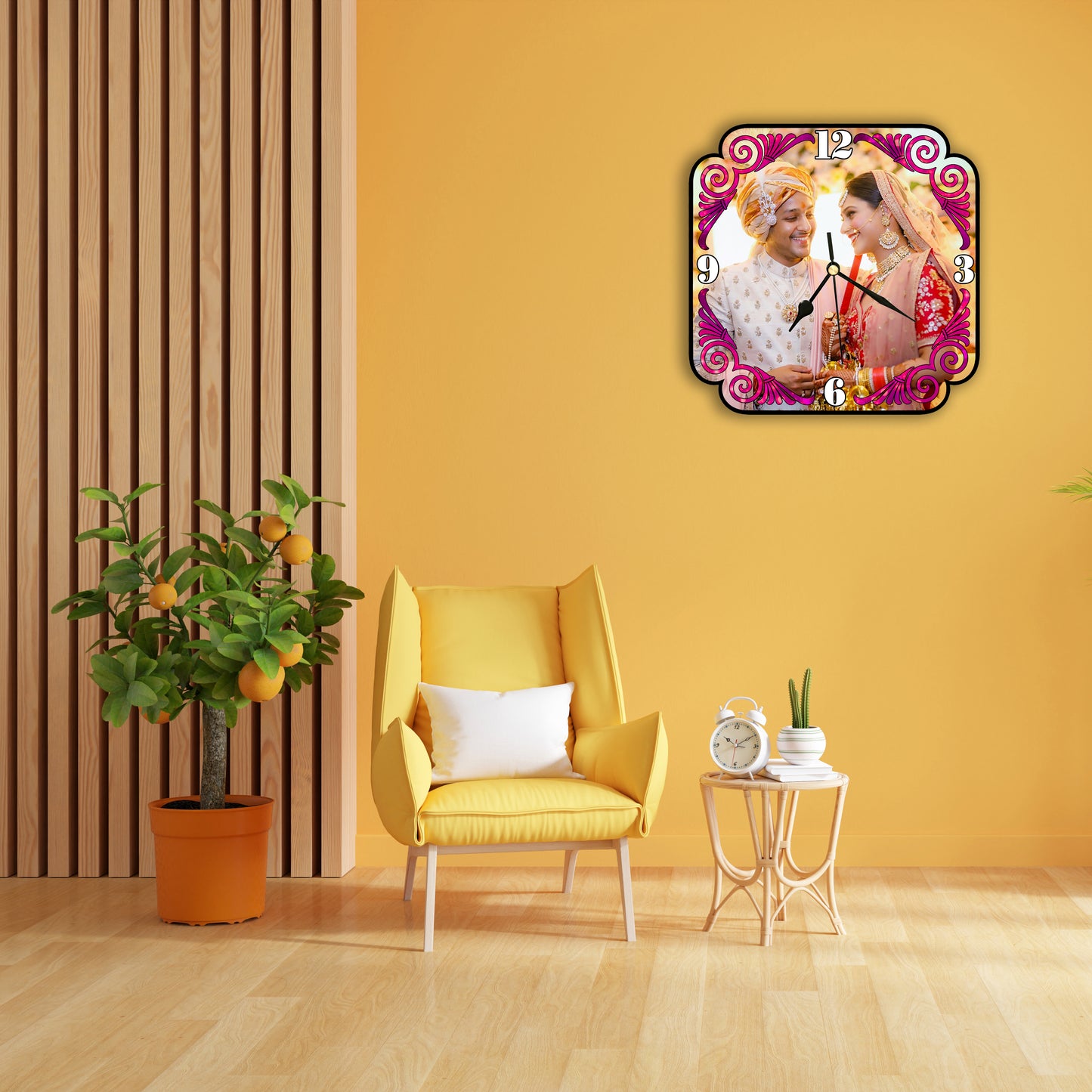 Customized Couple Clock Collage Photo Frame Gifts for Anniversary, Birthday